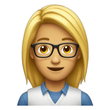 young nerd emoji sticker