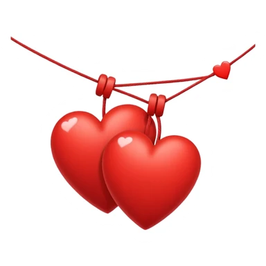 Two hearts connected by string for 'Stay' song sticker