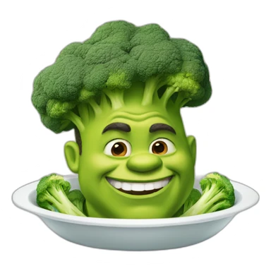Shrek eat brocoli sticker