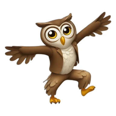 owl-dancing-twist sticker