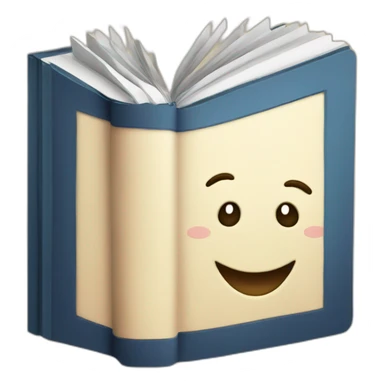 Book with happy face sticker