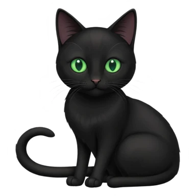 a noble black cat with a long tail sticker