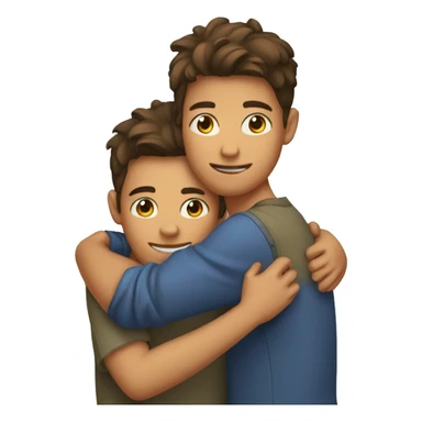 Two boys with hand on each other's shoulders  sticker
