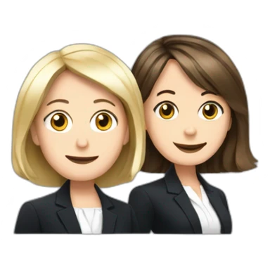 Marie lePen et Emanuelle Macron sticker