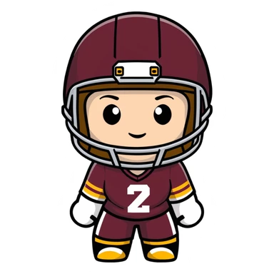 Softball player girl with medium length light brown hair maroon gold jersey black helmet sticker