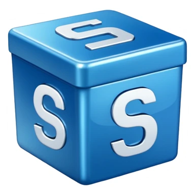 Letters SS in a blue box sticker