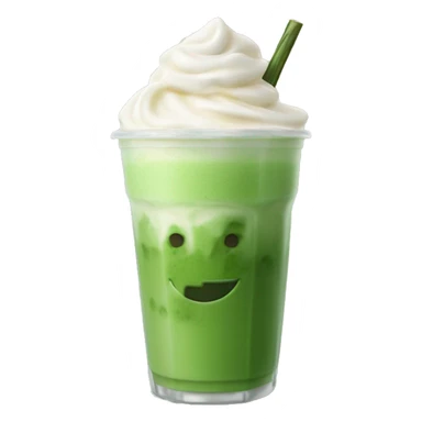 Iced matcha latte with cold foam sticker