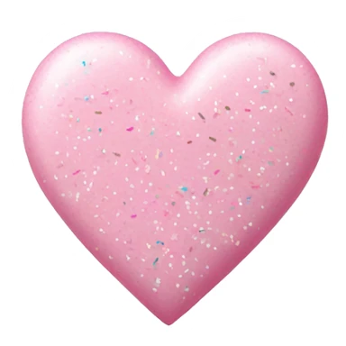 light pink heart with sprinkle sticker
