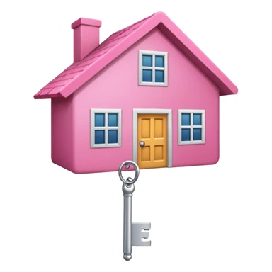 pink house key emoji sticker