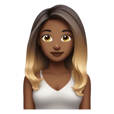 girl with ombre balayage hair sticker
