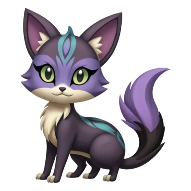 Meloetta-Purrloin-Nargacuga-Pokémon-Fakémon-fusion-hybrid-creature sticker