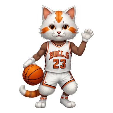 michael jordan as a cat sticker