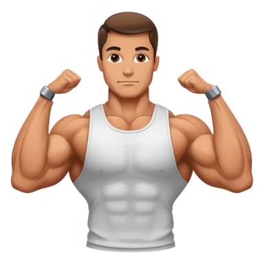 bodybuilder forearm exercise sticker