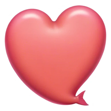 Plain pink salmon heart sticker