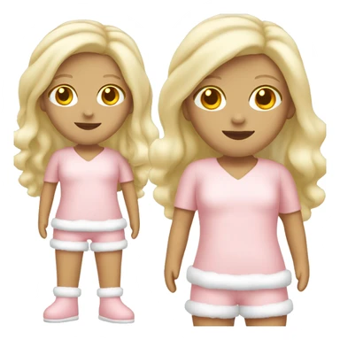 Full body white girl in a light pink Santa outfit  sticker