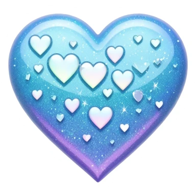 coração partido glitter branco sticker