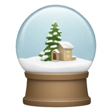 Beige snow globe  sticker