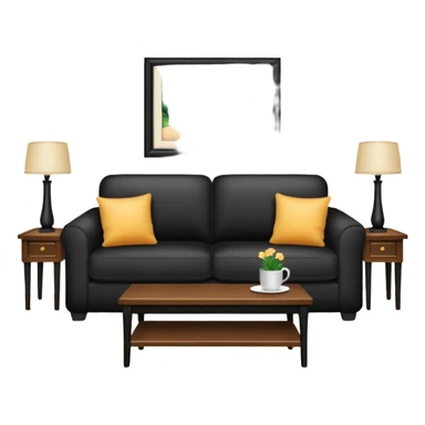 living room in ios emoji style sticker