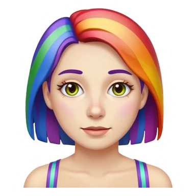 White lesbian rainbow coloured skin sticker
