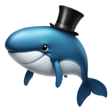 Whale wearing a monocle sticker