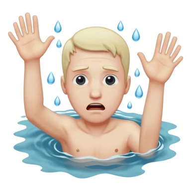 man drowning sticker