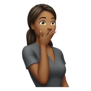 woman blowing kiss sticker