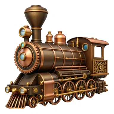 steampunk locomotive sticker