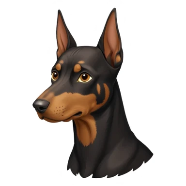 Dobermann european uncropped sticker