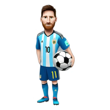 Messi with world cup  sticker