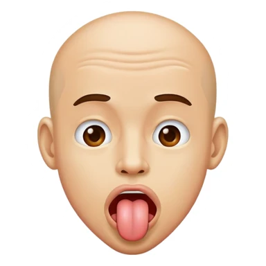 profile view of a man sticking his tongue out sticker