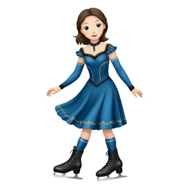 Victorian ice skater sticker
