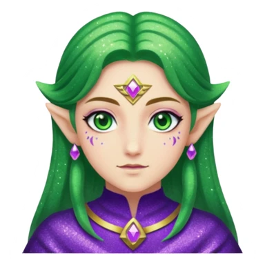 glitter purple zelda sticker