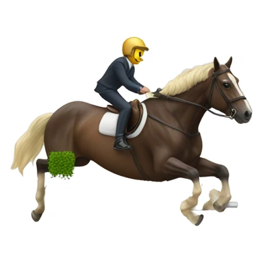 Horse jumping a hedge  sticker