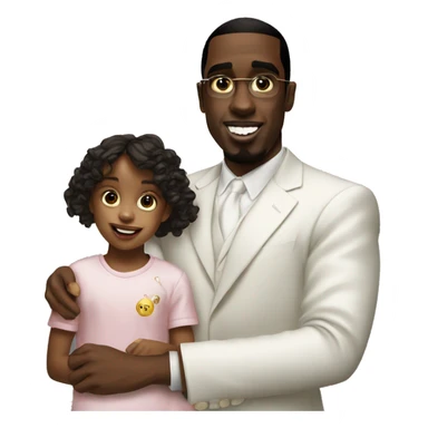 P Diddy with a kid sticker
