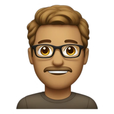 a light brown men with glasses and good hair, Goatee without moustache sticker