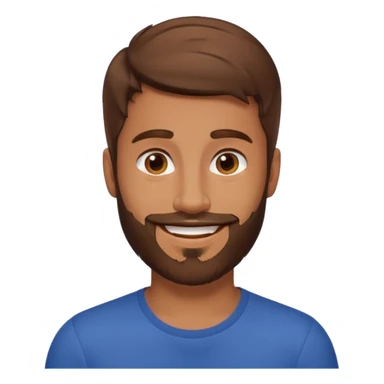 27 year old man, brown hair, beard sticker