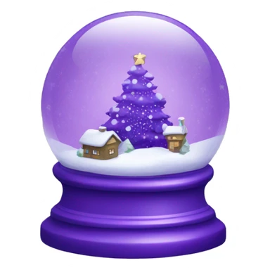 Purple Christmas snow globe sticker