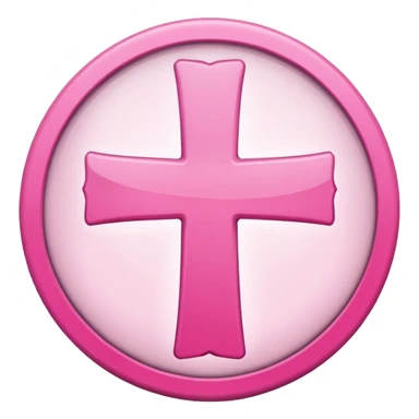 mac os icon pink cross join sticker