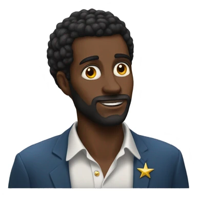 Negrito con Estrella en los ojos sticker