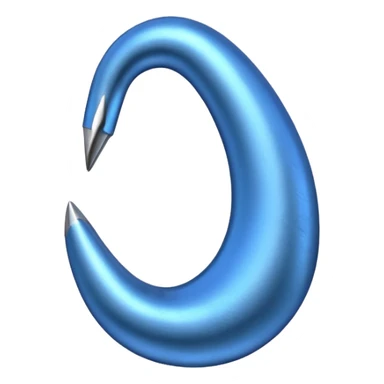 Ein Haken in ein blaues vierek sticker