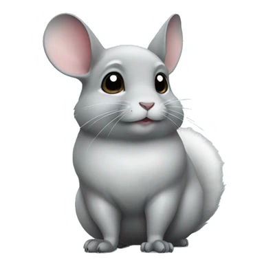 chinchilla with fluffy tail sticker