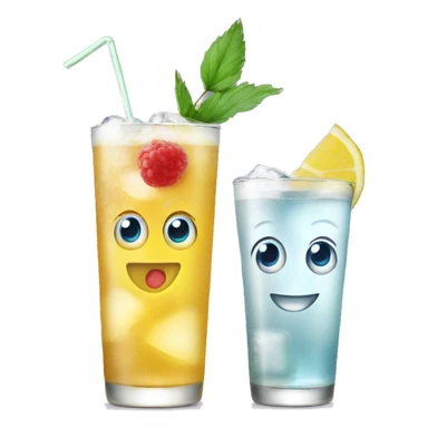 cocktail seltzer cheering with another  sticker