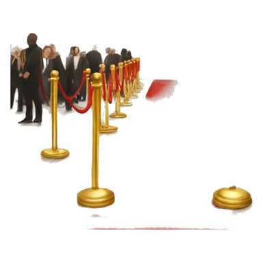 I need a queue stopper for a red carpet where there are two poles and he colour is gold and red sticker