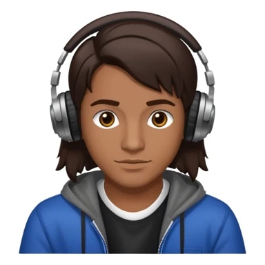 DJ Quick with dark brown hair sticker