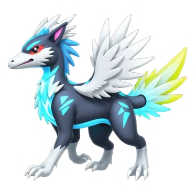 Neon Vibrant Pulsating Trail-glowing Chromatic Trico-Kyurem-Silvally-fusion-hybrid sticker