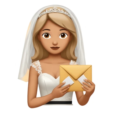 realistic wedding beautiful envelope sticker