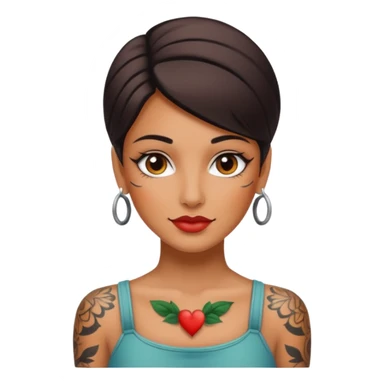 Beautiful Swiss Italian woman tattoo artist  sticker