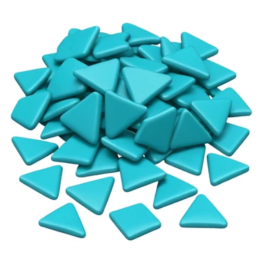 full turquoise colored chips sticker