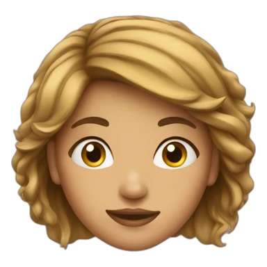 Pakistan girl large face with high hair sticker