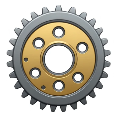 settings gear icon for site navigation. just one gear. no happy face, just grey. only 6 gear bumps sticker